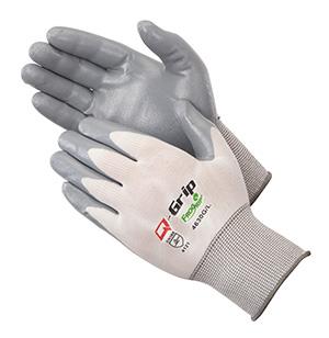 Q-GRIP GRAY NITRILE PALM COATED NYLON - Tagged Gloves